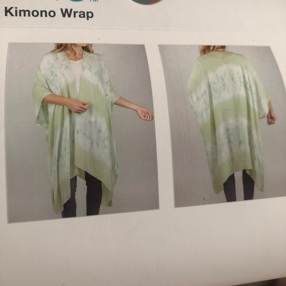 Green Tye Dye Kimono Wrap